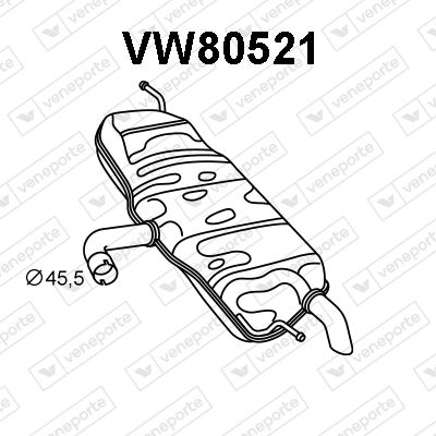  VW80521 VENEPORTE Глушитель выхлопных газов конечный