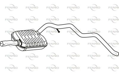 P72135 FENNO Средний глушитель выхлопных газов