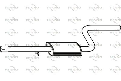  P1680 FENNO Средний глушитель выхлопных газов