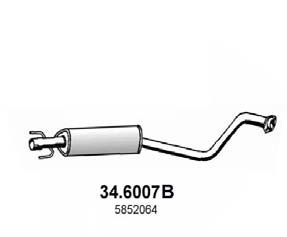  346007B ASSO Средний глушитель выхлопных газов