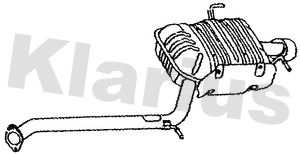  261216 KLARIUS Глушитель выхлопных газов конечный