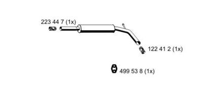  131025 ERNST Средний глушитель выхлопных газов