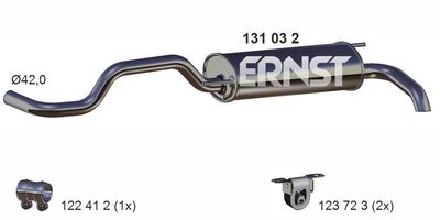  131032 ERNST Глушитель выхлопных газов конечный