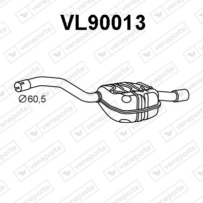  VL90013 VENEPORTE Глушитель выхлопных газов конечный