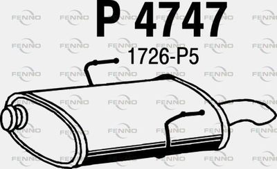  P4747 FENNO Глушитель выхлопных газов конечный