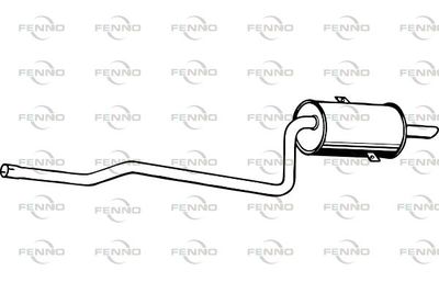  P6832 FENNO Глушитель выхлопных газов конечный