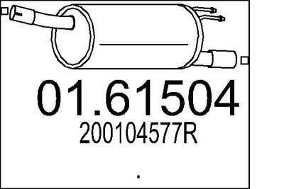  0161504 MTS Глушитель выхлопных газов конечный