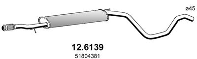  126139 ASSO Средний глушитель выхлопных газов