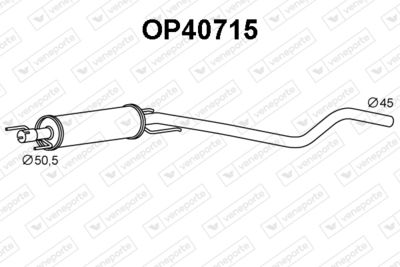  OP40715 VENEPORTE Средний глушитель выхлопных газов