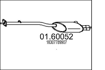  0160052 MTS Глушитель выхлопных газов конечный