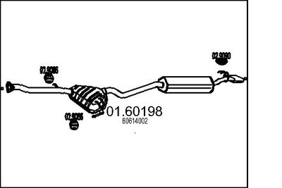  0160198 MTS Глушитель выхлопных газов конечный
