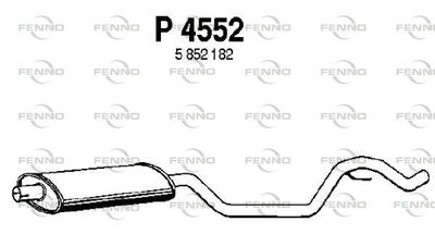  P4552 FENNO Средний глушитель выхлопных газов