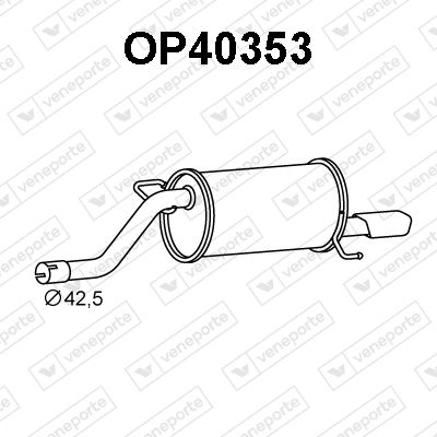  OP40353 VENEPORTE Глушитель выхлопных газов конечный