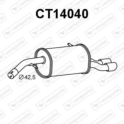  CT14040 VENEPORTE Глушитель выхлопных газов конечный