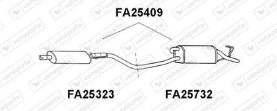  FA25409 VENEPORTE Глушитель выхлопных газов конечный