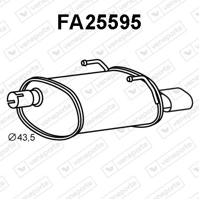  FA25595 VENEPORTE Глушитель выхлопных газов конечный