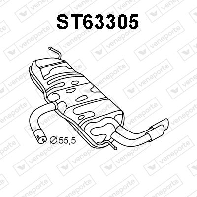  ST63305 VENEPORTE Глушитель выхлопных газов конечный