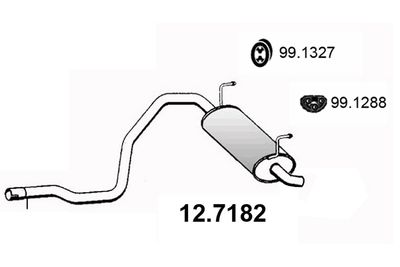  127182 ASSO Глушитель выхлопных газов конечный