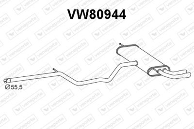  VW80944 VENEPORTE Глушитель выхлопных газов конечный