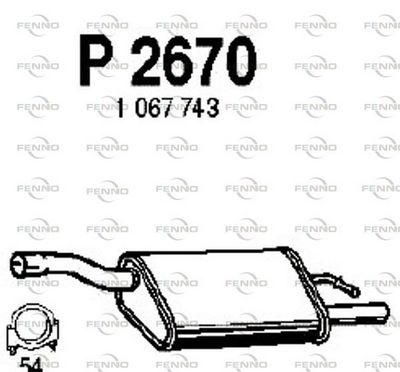  P2670 FENNO Глушитель выхлопных газов конечный