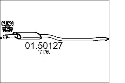  0150127 MTS Средний глушитель выхлопных газов