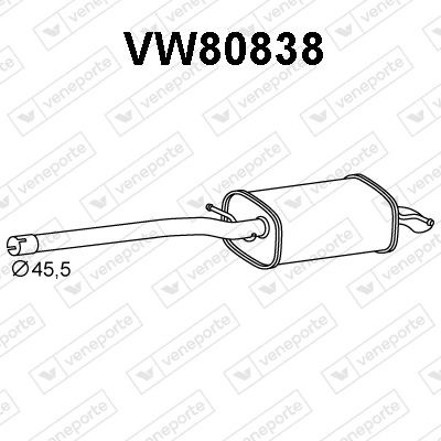  VW80838 VENEPORTE Глушитель выхлопных газов конечный