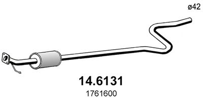  146131 ASSO Средний глушитель выхлопных газов