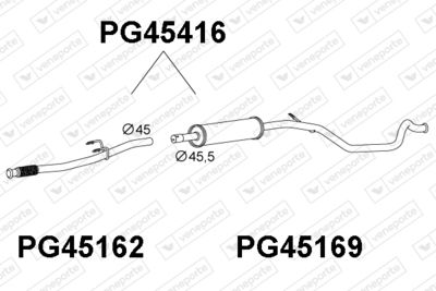  PG45416 VENEPORTE Предглушитель выхлопных газов