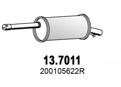  137011 ASSO Глушитель выхлопных газов конечный