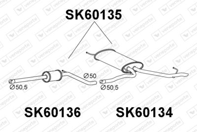  SK60135 VENEPORTE Глушитель выхлопных газов конечный