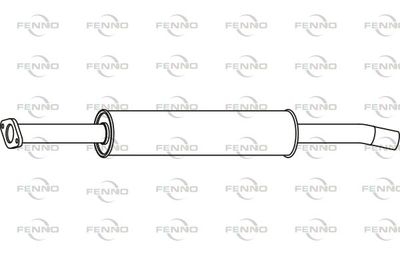  P23026 FENNO Средний глушитель выхлопных газов