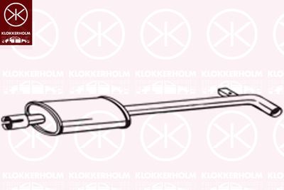  200095 KLOKKERHOLM Средний глушитель выхлопных газов