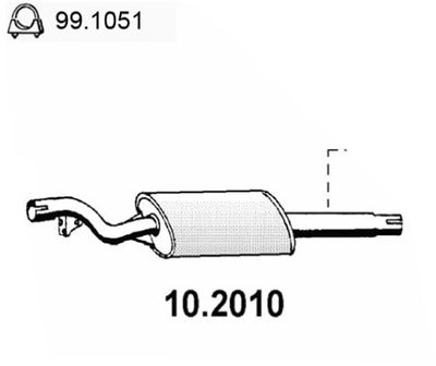  102010 ASSO Предглушитель выхлопных газов