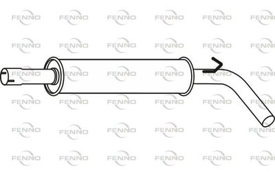  P11038 FENNO Средний глушитель выхлопных газов