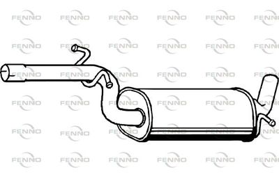  P7585 FENNO Средний глушитель выхлопных газов