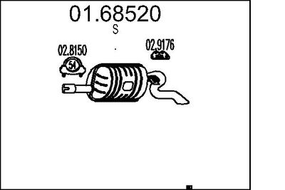  0168520 MTS Глушитель выхлопных газов конечный