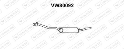  VW80092 VENEPORTE Глушитель выхлопных газов конечный