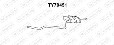  TY70451 VENEPORTE Глушитель выхлопных газов конечный