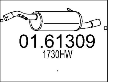  0161309 MTS Глушитель выхлопных газов конечный