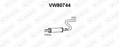  VW80744 VENEPORTE Предглушитель выхлопных газов