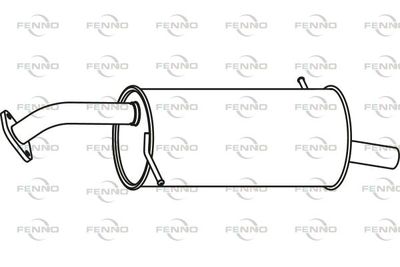  P34002 FENNO Глушитель выхлопных газов конечный