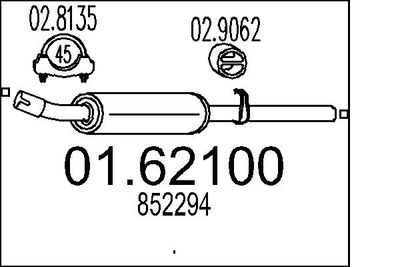  0162100 MTS Глушитель выхлопных газов конечный