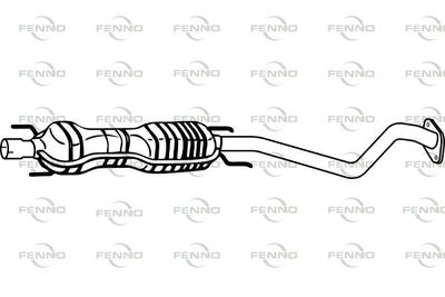  P4566 FENNO Средний глушитель выхлопных газов