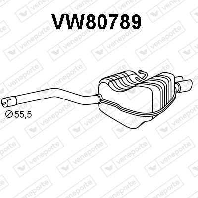  VW80789 VENEPORTE Глушитель выхлопных газов конечный