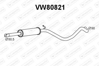  VW80821 VENEPORTE Предглушитель выхлопных газов