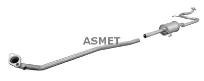  20042 ASMET Средний глушитель выхлопных газов