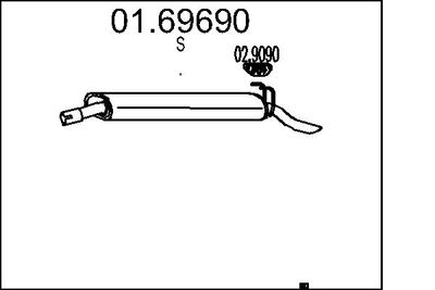  0169690 MTS Глушитель выхлопных газов конечный