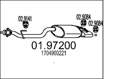  0197200 MTS Глушитель выхлопных газов конечный