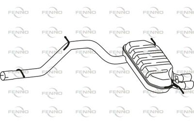  P57019 FENNO Глушитель выхлопных газов конечный