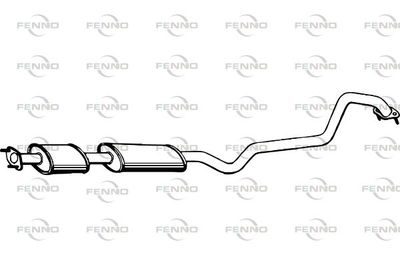  P4253 FENNO Средний глушитель выхлопных газов